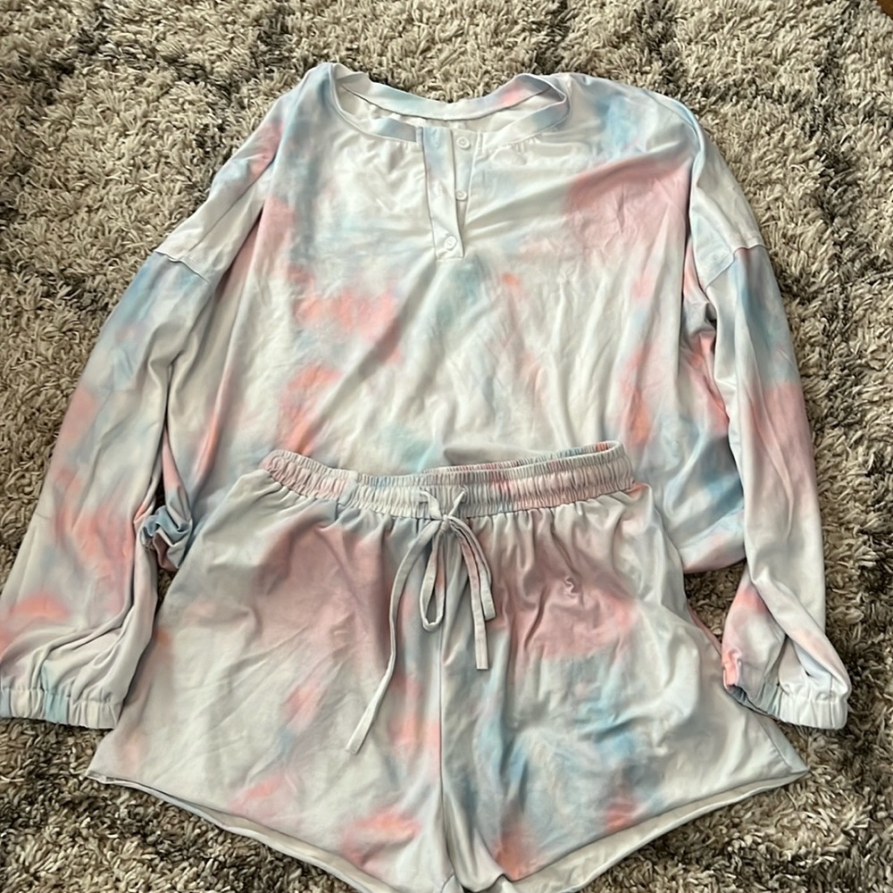 Tie dye pajama set